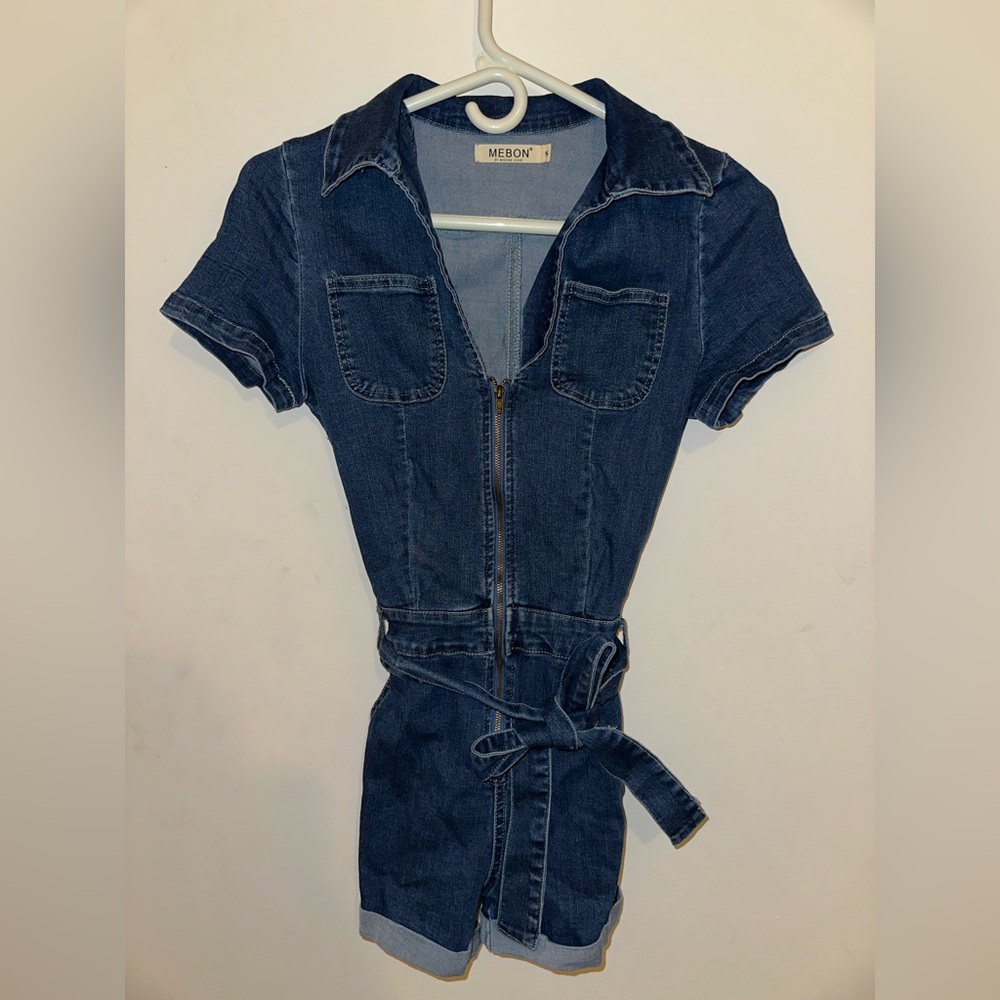 Denim Romper Dark Blue
